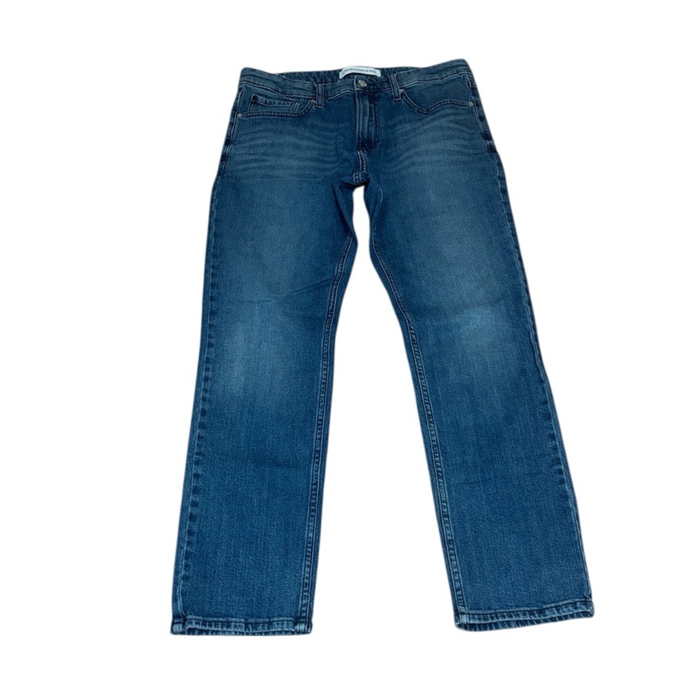 Men’s Calvin Klein Jeans Dark Blue Straight Leg 32 x 30 - Picture 2 of 9
